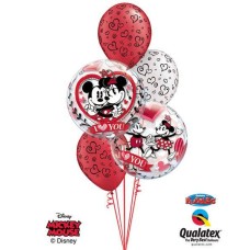 Bouquet 138 Disney Mickey & Minnie I Love You Qualatex #21892-2 90570-3